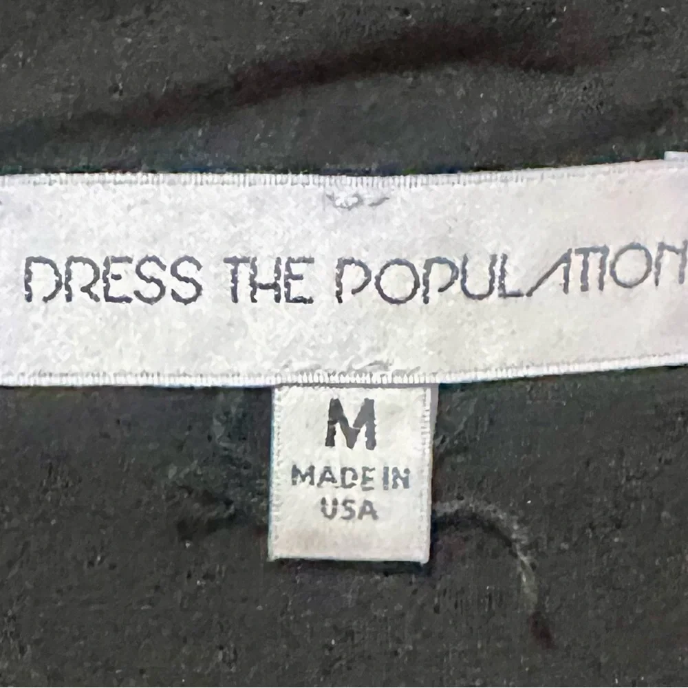 Dress the Population Black and Silver Sequin Sheath Midi Dress - Picture 3 of 6